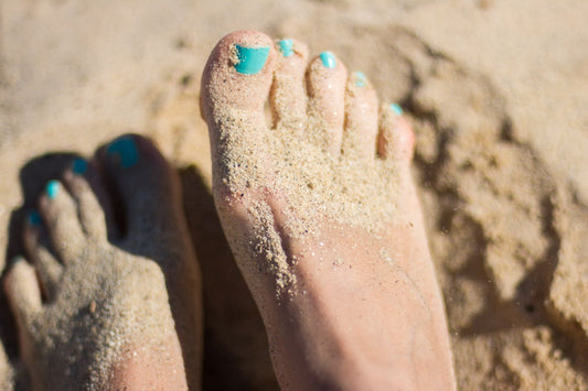 Feet in sand