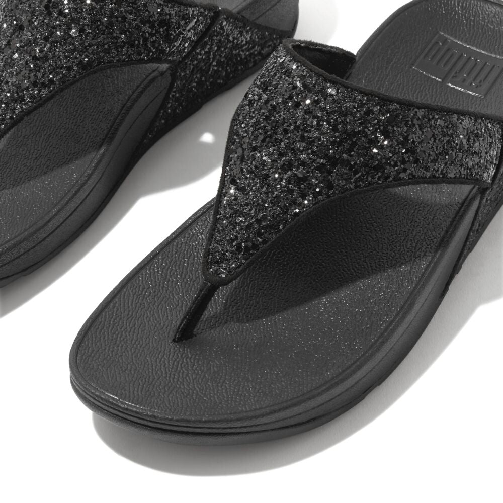 Lulu Glitter Flit Flops Toe Thongs Post Sandals