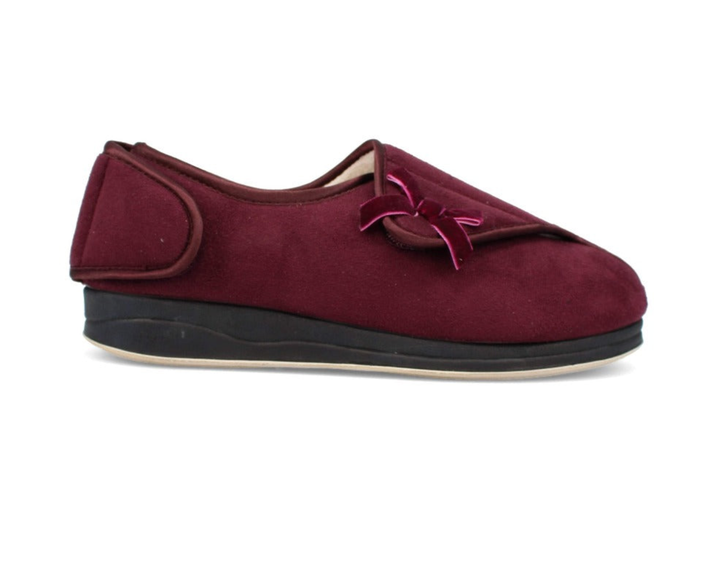 Amber Extra Wide Fit Women s Velcro Fastening Slipper