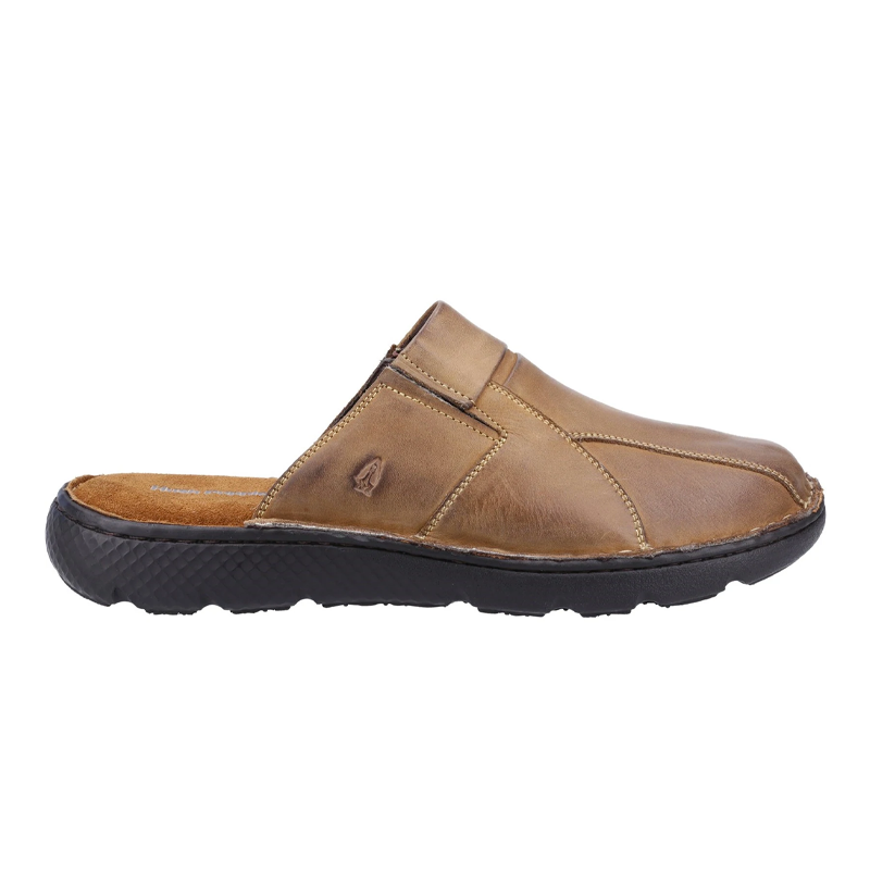 Carson Men's Leather Slip On Closed Toe Sandal Hush Puppies Shuropody