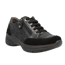 Load image into Gallery viewer, Peggy Wide Fit Women&#39;s Leather - Nubuck Mix Zip &amp; Lace Up Sport Style Casual Shoe
