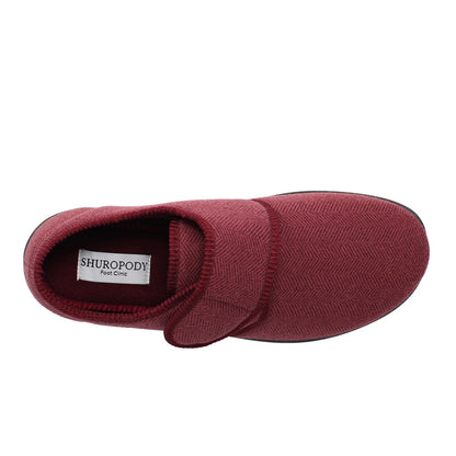 Charles Wide Fit Men's Lined Strap Fastening Slipper
