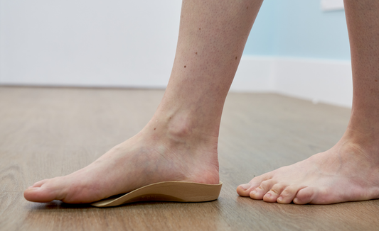 Person wearing insole