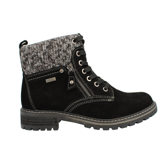 Melodie Wide Fit Women's Knitted Trim Suede Boot