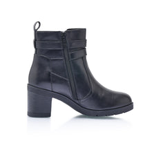 Load image into Gallery viewer, Gretta Standard Fit Women&#39;s Leather Heel Ankle Boot With Straps
