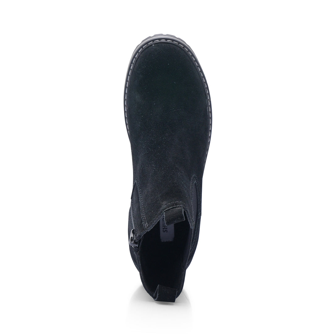 Kiera Wide Fit Womens s Water resistant Suede Lug Boot Shuropody