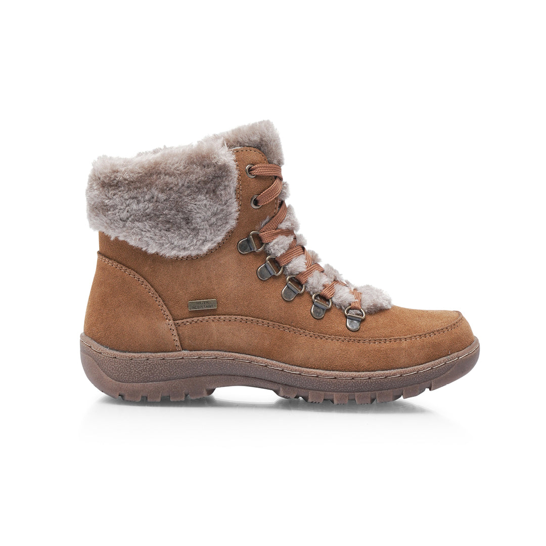Wide Fit Suede Boots With Fur Inside Shuropody Lin Wide Fit