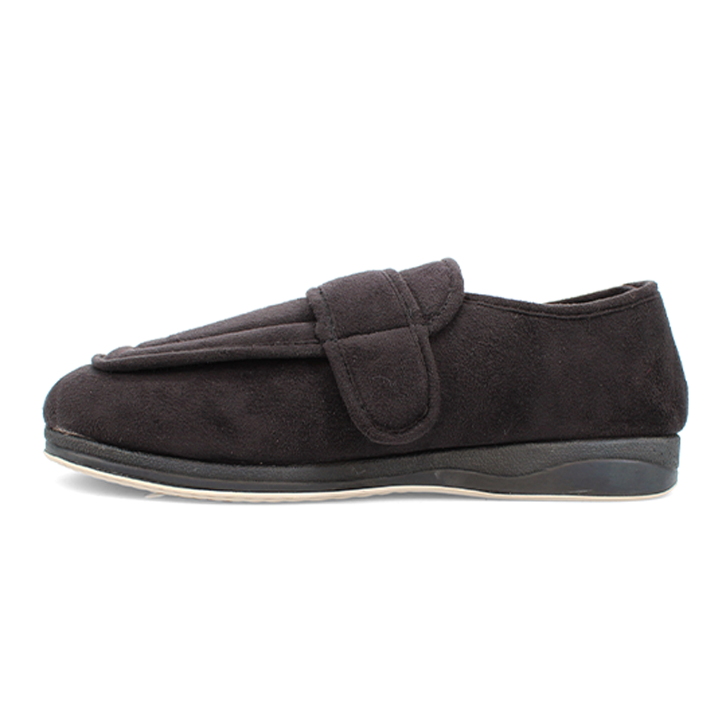Edison Extra Wide Fit Men s Dual Velcro Strap Fastening Soft Touch Warm Lined Slipper