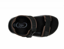 Load image into Gallery viewer, Capri III Standard Fit Men&#39;s Double Adjustable Velcro Strap Nubuck Leather &amp; Textile Flat Sandal
