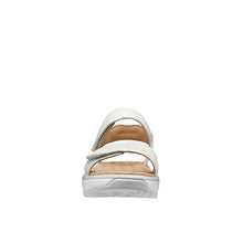 Load image into Gallery viewer, Flores Wide Fit Women&#39;s Double Velcro Strap Fastening Leather Sandal
