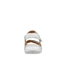 Load image into Gallery viewer, Flores Wide Fit Women&#39;s Double Velcro Strap Fastening Leather Sandal
