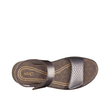 Load image into Gallery viewer, Flores Wide Fit Women&#39;s Double Velcro Strap Fastening Leather Sandal
