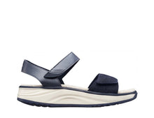 Load image into Gallery viewer, Flores Wide Fit Women&#39;s Double Velcro Strap Fastening Leather Sandal
