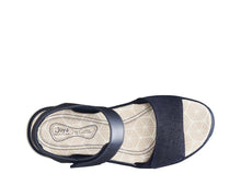 Load image into Gallery viewer, Flores Wide Fit Women&#39;s Double Velcro Strap Fastening Leather Sandal
