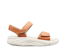 Load image into Gallery viewer, Flores Wide Fit Women&#39;s Double Velcro Strap Fastening Leather Sandal
