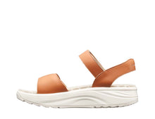 Load image into Gallery viewer, Flores Wide Fit Women&#39;s Double Velcro Strap Fastening Leather Sandal
