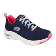 Load image into Gallery viewer, Arch Fit Wave Wide Fit Womens Textile Lace Up Sports Shoe
