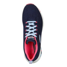 Load image into Gallery viewer, Arch Fit Wave Wide Fit Womens Textile Lace Up Sports Shoe

