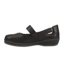 Load image into Gallery viewer, Ada 23 Extra Wide Women&#39;s Leather Soft Touch Fastening Cut Out Design Mary Jane Style Flat Shoe
