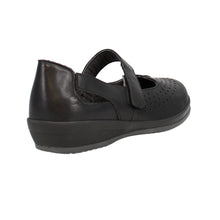 Load image into Gallery viewer, Ada 23 Extra Wide Women&#39;s Leather Soft Touch Fastening Cut Out Design Mary Jane Style Flat Shoe
