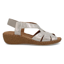 Load image into Gallery viewer, Alina Wide Fit Women&#39;s Elasticated Sling Back Wedge Sandal
