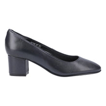 Load image into Gallery viewer, Anna Standard Fit Women&#39;s Leather Block Heel Court Shoe
