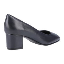 Load image into Gallery viewer, Anna Standard Fit Women&#39;s Leather Block Heel Court Shoe
