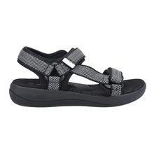 Load image into Gallery viewer, Sara Wide Fit Women&#39;s Velcro Adjustable Strap Textile Sport Style Sandal
