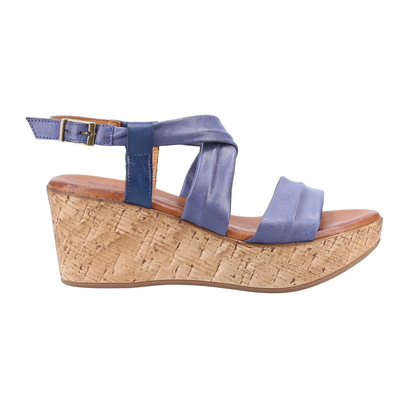 Monique Standard Fit Women's Leather Strappy Wedge Sandal