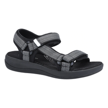 Load image into Gallery viewer, Sara Wide Fit Women&#39;s Velcro Adjustable Strap Textile Sport Style Sandal
