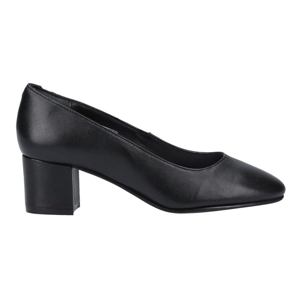 Anna Standard Fit Women's Leather Block Heel Court Shoe