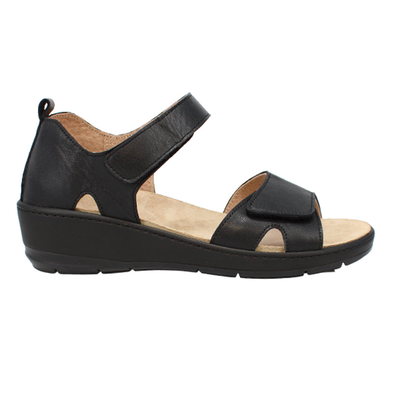 Viv Standard Fit Women's Dual Velcro Strap Fastening Mid Wedge Sandal