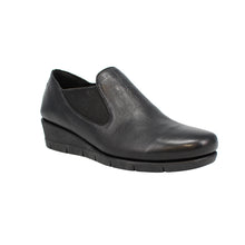 Load image into Gallery viewer, Mimi Standard Fit Women&#39;s Easy Slip On Mid Wedge Leather Shoe
