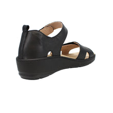 Load image into Gallery viewer, Viv Standard Fit Women&#39;s Dual Velcro Strap Fastening Mid Wedge Sandal
