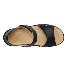 Load image into Gallery viewer, Viv Standard Fit Women&#39;s Dual Velcro Strap Fastening Mid Wedge Sandal
