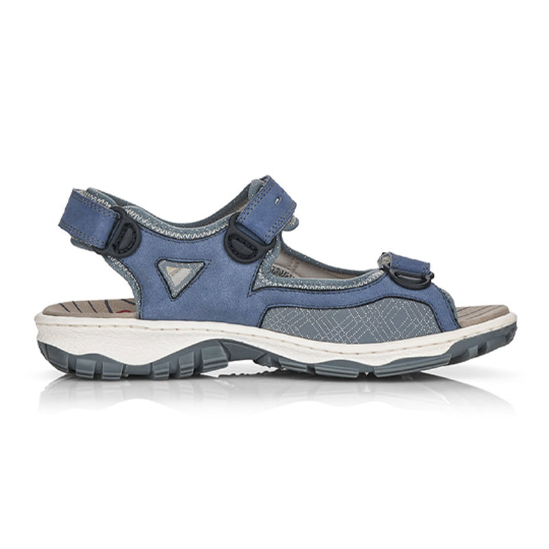 Agnetha Standard Fit Women's Triple Adjustable Velcro Strap Fastening Sport Style Sandal