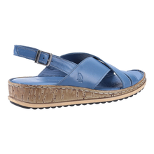 Load image into Gallery viewer, Elena Standard Fit Women&#39;s Mid Wedge Leather Crossover Detail Strappy Buckle Fastening Sandal
