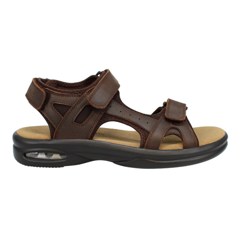 Derek Standard Fit Men's Triple Velcro Strap Fastening Sport Style Sandal