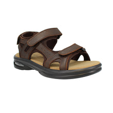 Load image into Gallery viewer, Derek Standard Fit Men&#39;s Triple Velcro Strap Fastening Sport Style Sandal
