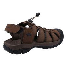 Load image into Gallery viewer, Peru Standard Fit Men&#39;s Bungee Fastening Closed Toe Sport Style Sandal
