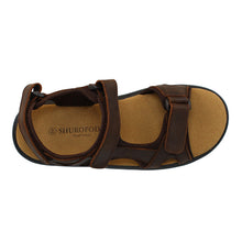 Load image into Gallery viewer, Derek Standard Fit Men&#39;s Triple Velcro Strap Fastening Sport Style Sandal
