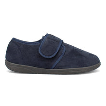 Load image into Gallery viewer, Charles Wide Fit Men&#39;s Soft Touch Warm Lined Velcro Strap Fastening Slipper
