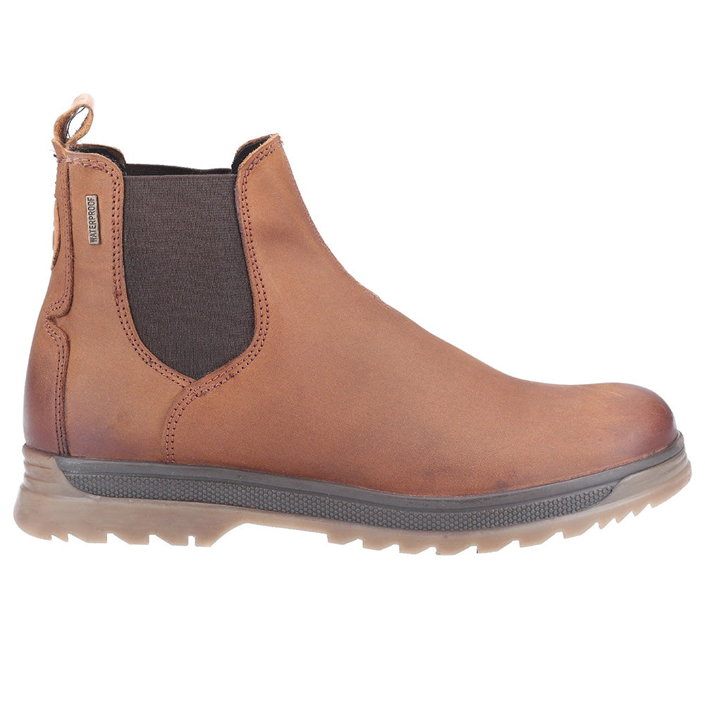 Winchcombe Standard Fit Men's Pull On Leather Chunky Sole Chelsea Boot