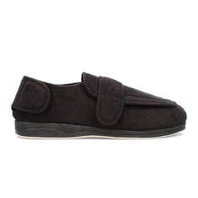 Load image into Gallery viewer, Edison Extra Wide Fit Men&#39;s Dual Velcro Strap Fastening Soft Touch Warm Lined Slipper
