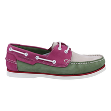 Load image into Gallery viewer, Hattie Standard Fit Women&#39;s Colour Block Leather Lace Up Boat Shoe
