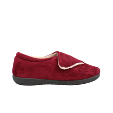 Load image into Gallery viewer, Georgina Wide Fit Women&#39;s Velcro Fastening Slipper
