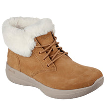 Load image into Gallery viewer, Go Walk Standard Fit Women&#39;s Stability Boot Comfy Days Nubuck Leather With Faux Fur Trim Lace Up Ankle Boot

