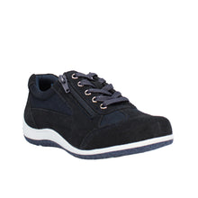 Load image into Gallery viewer, Jaycee Standard Fit Women&#39;s Suede Lace Up &amp; Zip Fastening Flat Sport Style Shoe
