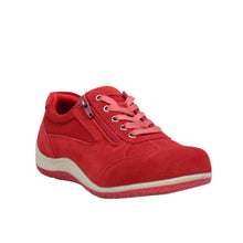 Load image into Gallery viewer, Jaycee Standard Fit Women&#39;s Suede Lace Up &amp; Zip Fastening Flat Sport Style Shoe
