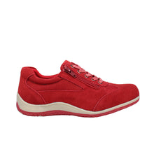 Load image into Gallery viewer, Jaycee Standard Fit Women&#39;s Suede Lace Up &amp; Zip Fastening Flat Sport Style Shoe

